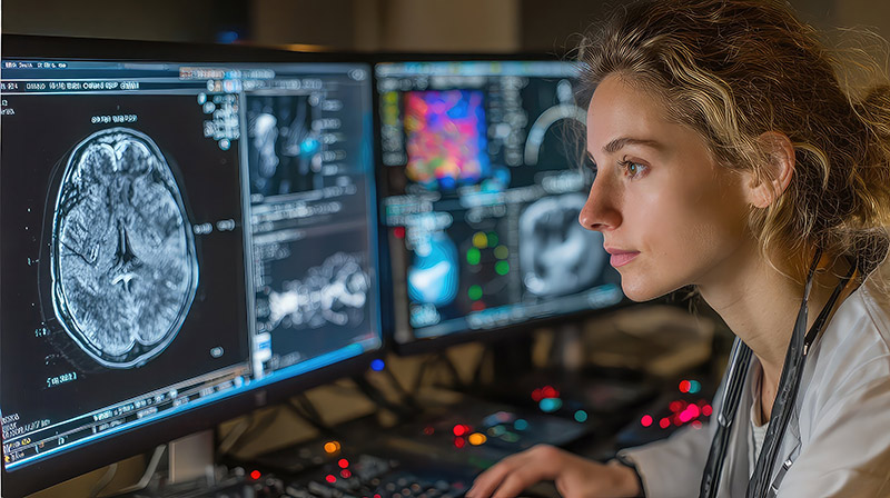 Brain scan analysis at The Christie PET-CT Academy, specialising in advanced medical imaging and radiation oncology training for healthcare professionals in Manchester, UK.